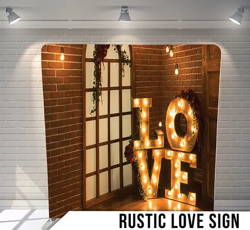 AT PhotoBooth | Rustic Love Sign Backdrop
