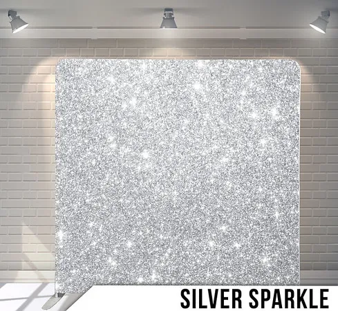 AT PhotoBooth | Silver Sparkle Backdrop