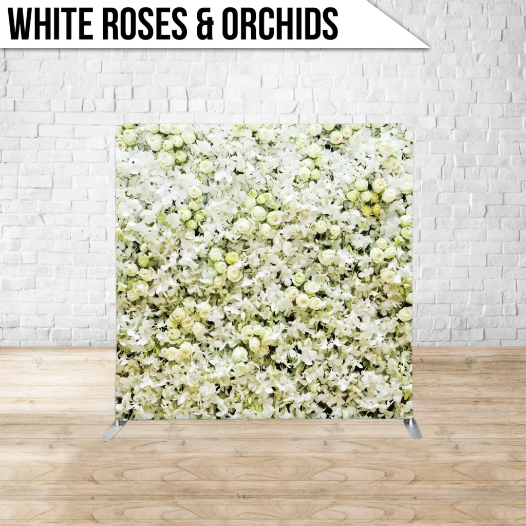 AT PhotoBooth | White Roses & Orchids